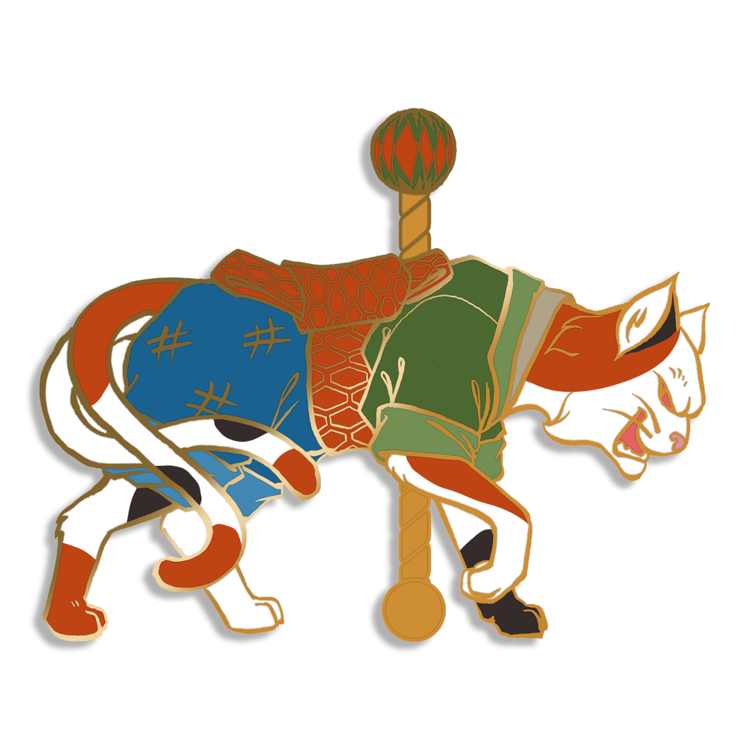 Nekomata, Yōkai-rousel Enamel Pin