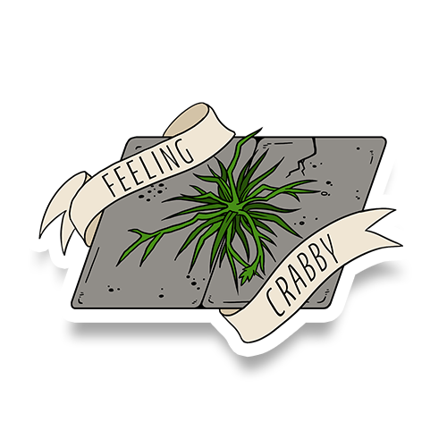 Feeling Crabby sticker, Cultivate Your Mindspace