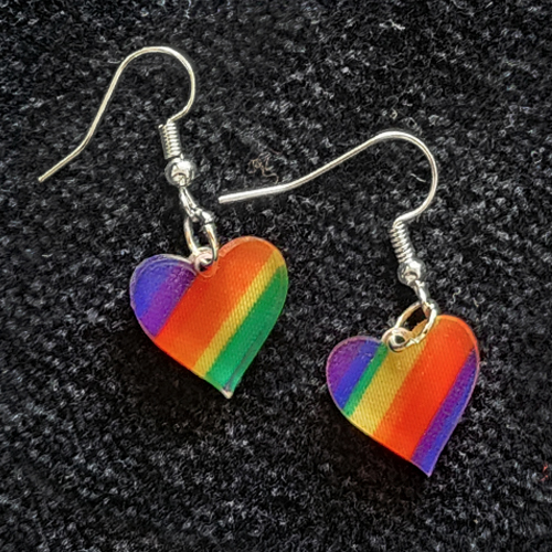 Rainbow Hearts earrings