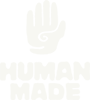 hand with swirl and text HUMAN MADE