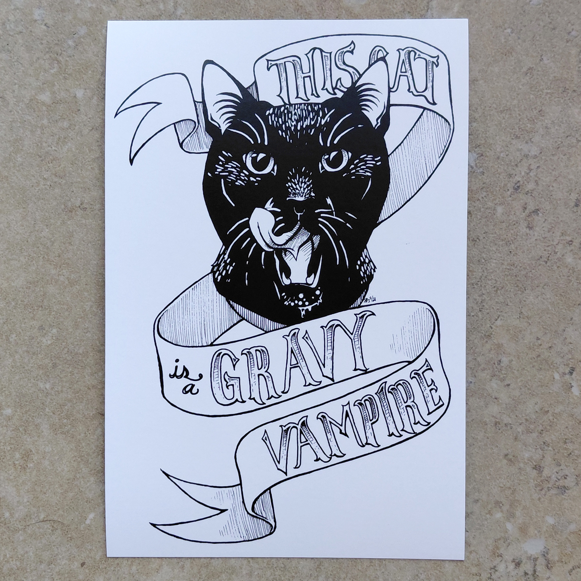 Gravy Vampire Postcard